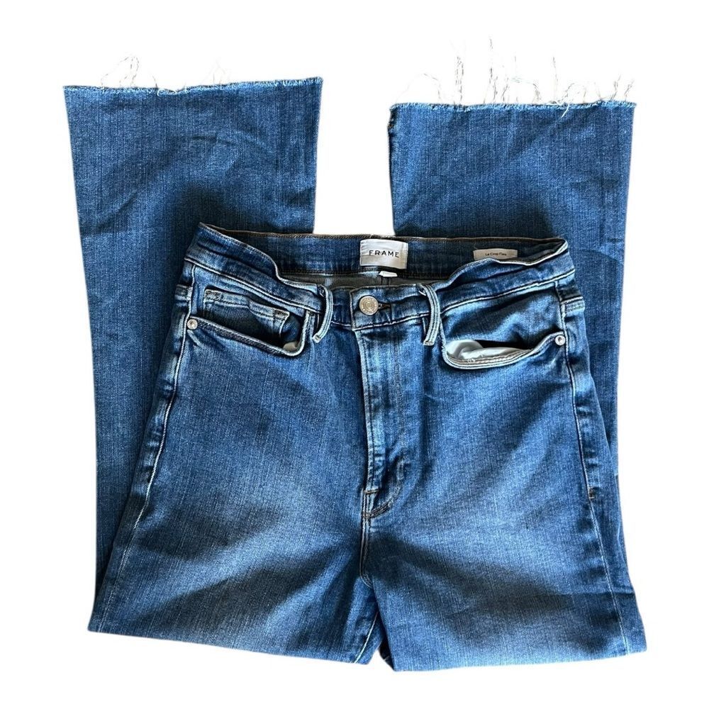 Frame Blue Le Crop Flared Jeans - Picture 4 of 8